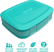 Avelena | Bentgo Fresh – Auslaufsicher, Vielseitige 4-Fächer Bento-style Lunchbox mit herausnehmbarem Trennstück, Portionskontrollierte Mahlzeiten für Teenager und Erwachsene unterwegs – BPA-freie, lebensmittelsichere Materialien (Rot)