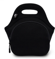 Avelena | Isolierte große Neopren-Lunchbox für Frau, Mann & Kind | Extra-Tasche | 5 mm Isolierung | 13,5” groß | Waschbar | Weicher Designer-Baumwolle | Bester Ykk-Reißverschluss der Welt | Hellgraue Lunchbox