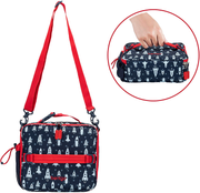 Avelena | Bentgo Kids Prints Lunch Bag - Doppelisoliert, langlebig, wasserabweisender Stoff mit internen und externen Reißverschlusstaschen und externem Flaschenhalter - Ideal für Kinder jeden Alters (Cars)