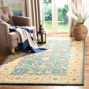 Avelena | Safavieh Antiquity Collection At14e Handgefertigter Traditioneller Orientalischer Premium-Wolle Akzentteppich, 2' X 3', Blau