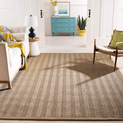 Avelena | Safavieh Natural Fiber Collection Nf115p Border Herringbone Seagrass Akzentteppich, 2'6" X 4', Grau