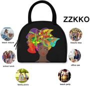 Avelena | Zzkko Polka Dot Schwarz und Weiß Lunch Bag Box Tote Organizer Lunch Container Isoliert Reißverschluss Meal Prep Kühler Handtasche Für Frauen Männer Zuhause Schule Büro Außenbereich Nutzung