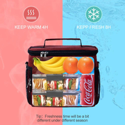 Avelena | Isolierte Lunchbox Für Frauen/Männer - Wiederverwendbare Lunchbox Für Büro Beruf Schule Picknick Strand - Auslaufsichere Kühltasche Gefrierbare Lunchbox Mit Verstellbarem Schultergurt Für Kinder/Erwachsene - Romantisch