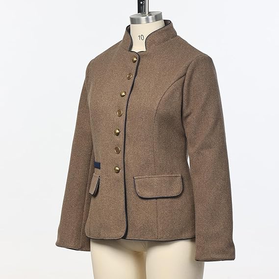 Solé Elegante kurze Jacke mit Taschen | Braun