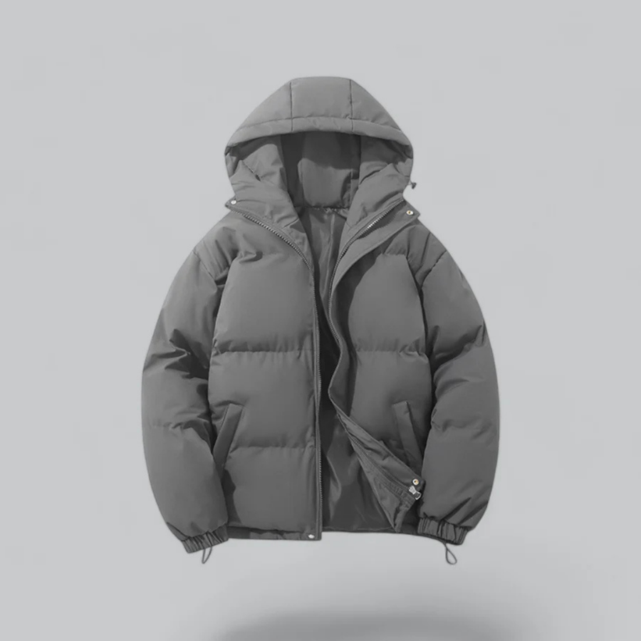 Unisex Winter Daunenjacke Mit Reißverschluss | Kapuze