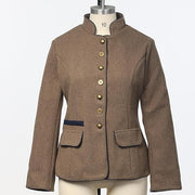 Solé Elegante kurze Jacke mit Taschen | Braun