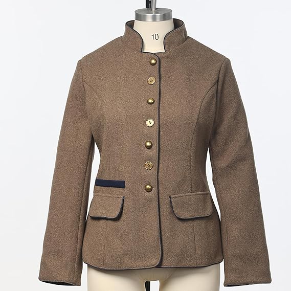 Solé Elegante kurze Jacke mit Taschen | Braun