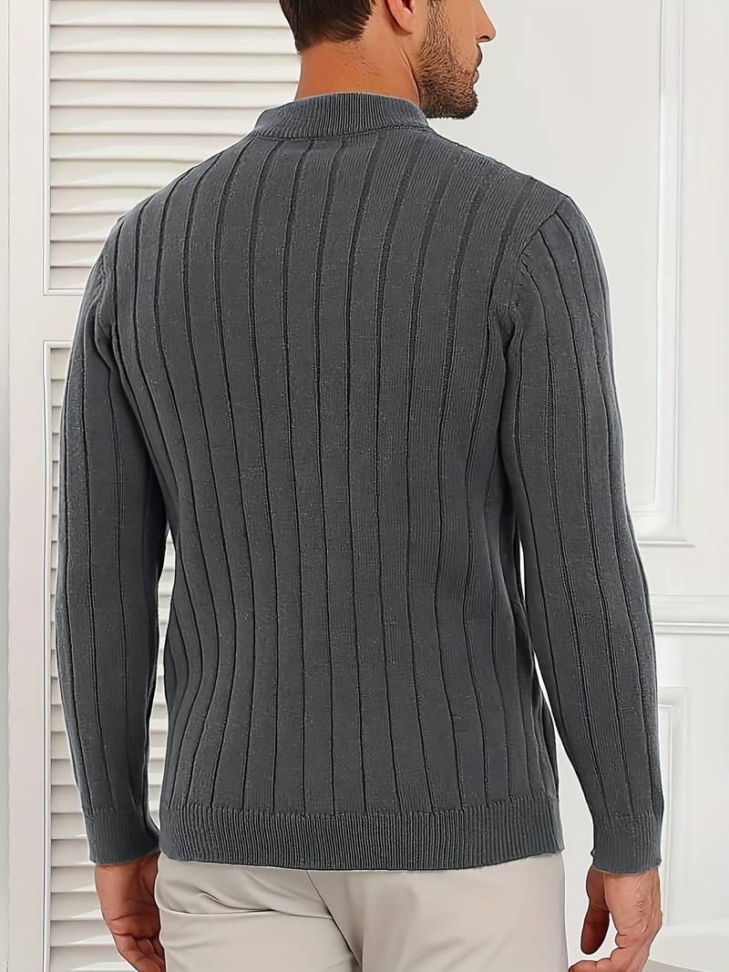 Yedidya - Lässiger Langarm Strick Pullover