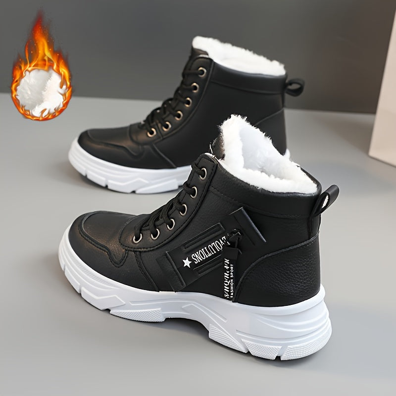 Coline | Gefütterte Plateausohle Schneestiefel