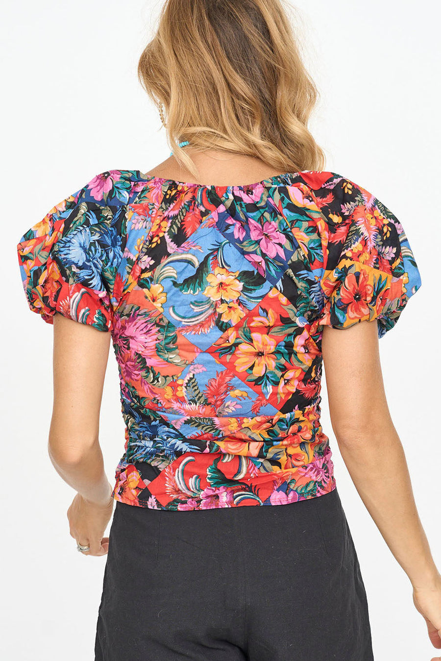 Bequemes | mit Blumenmuster und Puffärmeln Für Frauen für dich