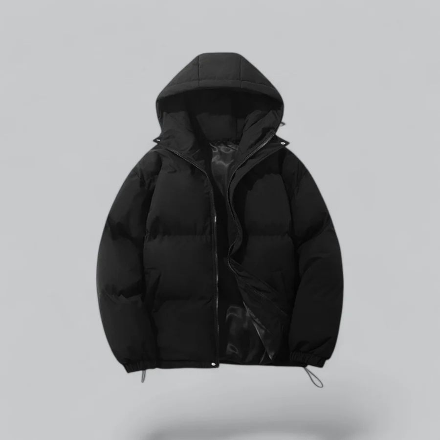 Unisex Winter Daunenjacke Mit Reißverschluss | Kapuze