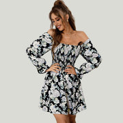 Bequemes | Kleid mit Blumenmuster und eckigem Ausschnitt für dich