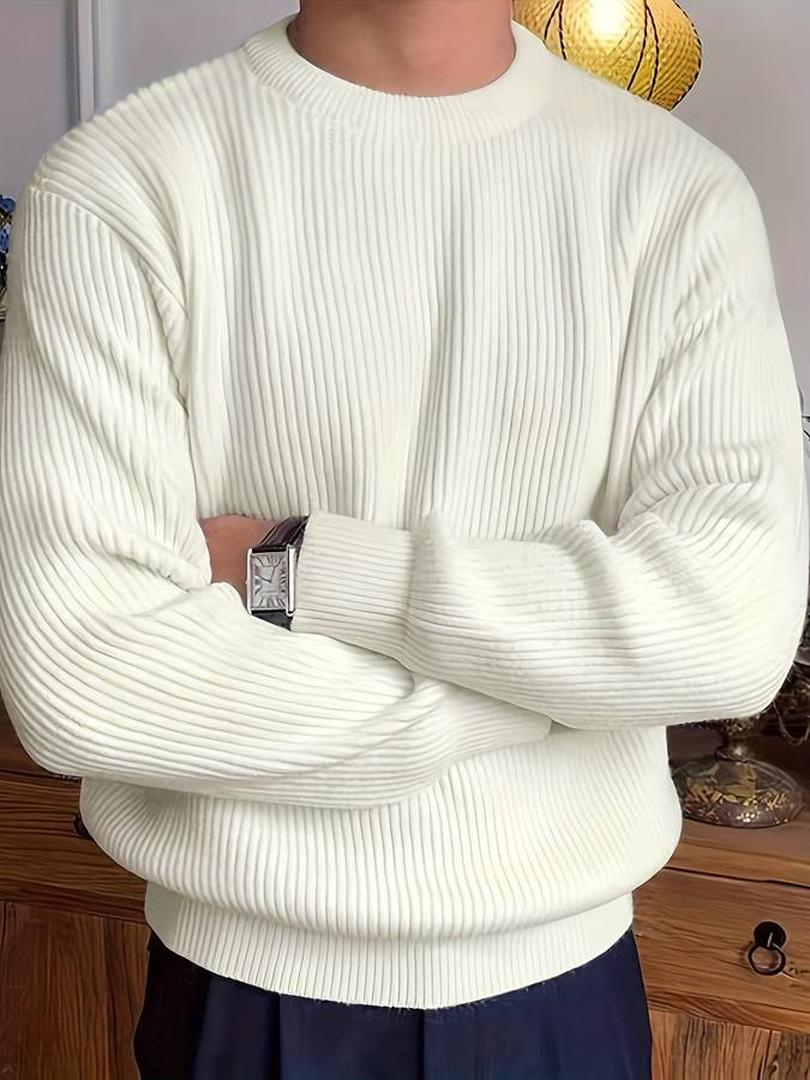 Stylischer Gerippter Pullover Für Herren | Winter