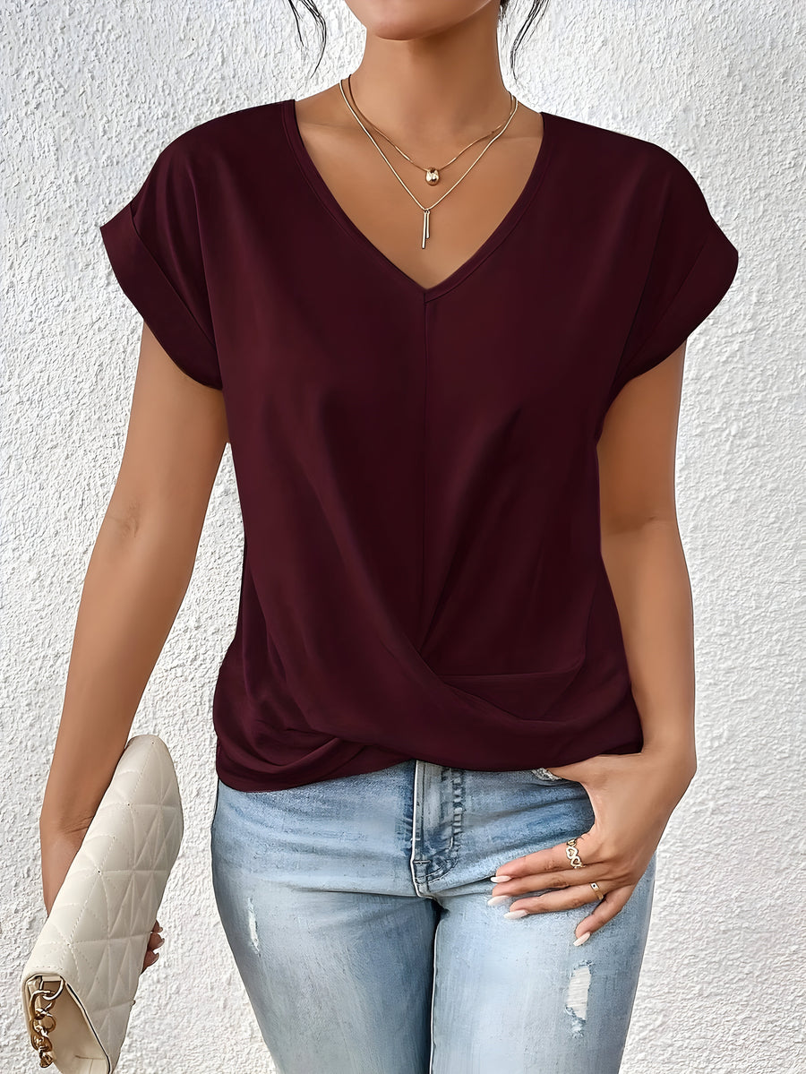 Kathrina | V-Ausschnitt Twist Front Top