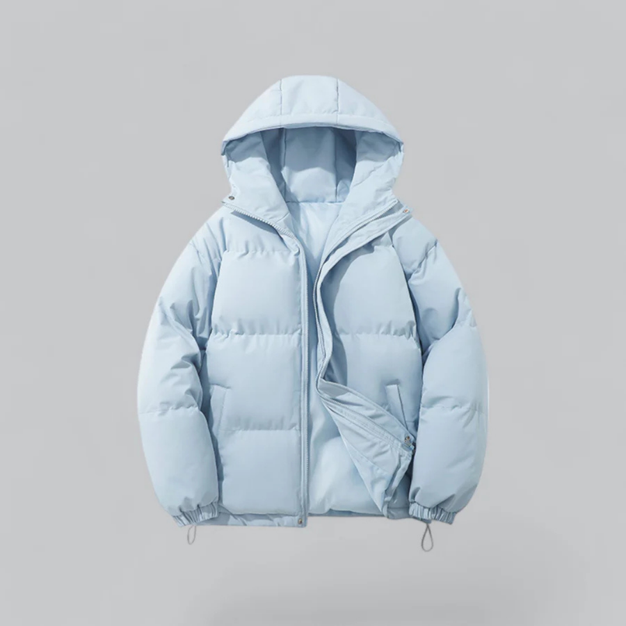 Unisex Winter Daunenjacke Mit Reißverschluss | Kapuze