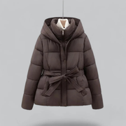 Stylische Daunenjacke Mit Gürtel Für Damen | Winter