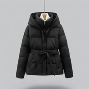 Stylische Daunenjacke Mit Gürtel Für Damen | Winter
