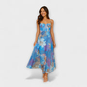 Audrey - Damenkleid mit floralem Design und Trägern - Elegant und Verführerisch