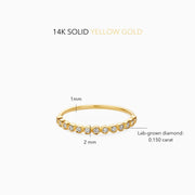 Goldener Diamant Blasenring