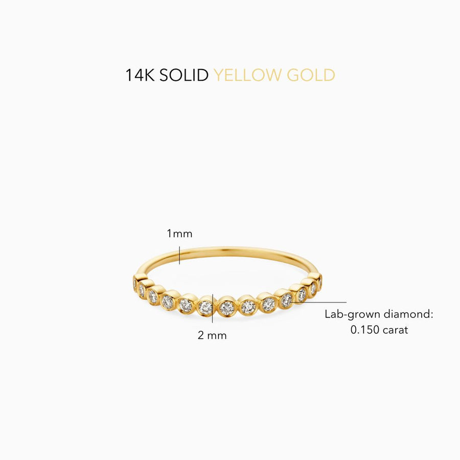 Goldener Diamant Blasenring