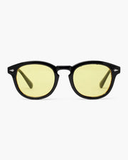 Jayden | Schwarzer Rahmen Runde Sonnenbrille für Männer