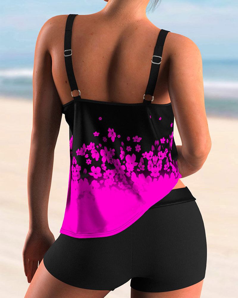 Heidi-Mode | Blumenmuster Tankini Set
