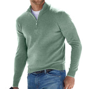 Lässiger Herrenpullover Mit Halbem Reißverschluss | Langarm
