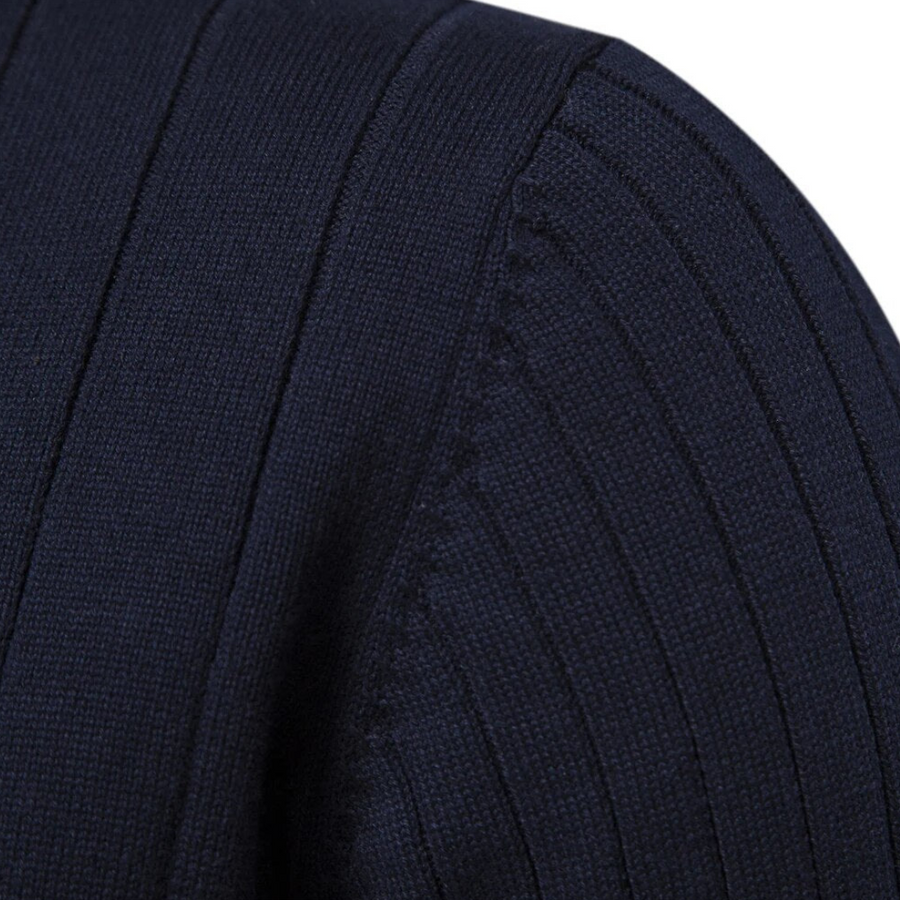 Herren-Strickpullover Mit Halbem Reißverschluss | Lange Ärmel