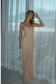 Gisela | Glamouröses Glitzernde Transparentes Abendkleid – Verführerische Eleganz