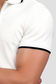 Klassisches Poloshirt mit Reißverschluss und Kontrastdetails