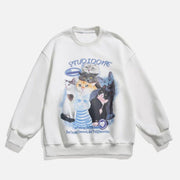 Arietty - Lässiges Sweatshirt mit Katzenmotiv aus Baumwolle