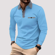 Aidan - Stilvolles Langarm-Poloshirt für Herren