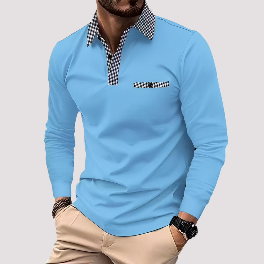 Aidan - Stilvolles Langarm-Poloshirt für Herren