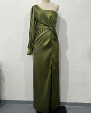 Helena - Elegantes One-Shoulder-Kleid mit Schlitz für Damen