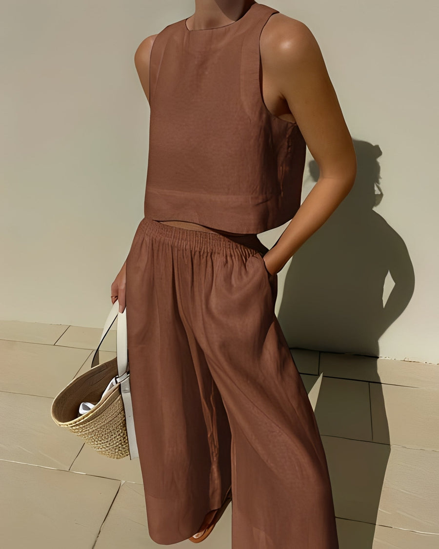 Sasha - Lässiges, locker sitzendes Zweiteiliges Set für Damen