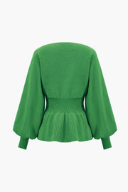 Amelie | Elegantes Strick-Set mit Peplum-Top & Bleistiftrock