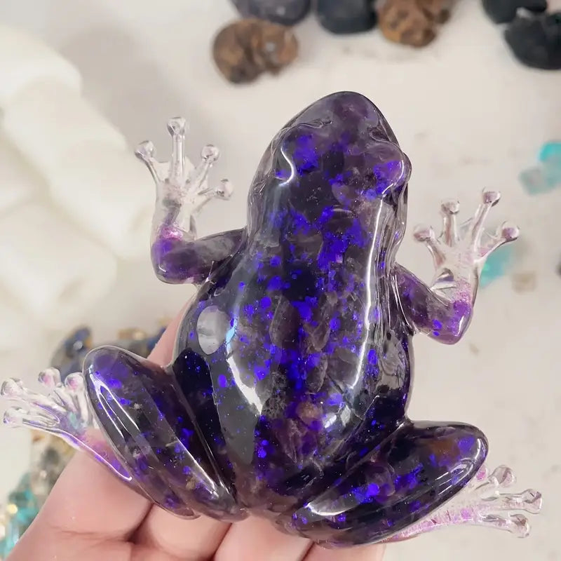 Frostone – Kristallfrosch Skulptur Für die Wohnraum Dekoration