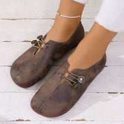 Weiche Wildleder Damen flache Schuhe mit handgefertigten Design - Teresa