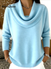 Eva™ | Zarte und elegante einfarbige Bluse mit Rüschen am Kragen