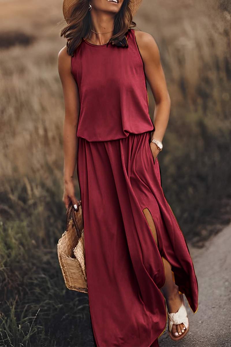 Elegantes Langes Kleid für Sommerfreuden
