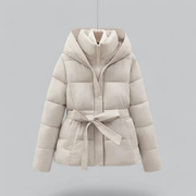 Stylische Daunenjacke Mit Gürtel Für Damen | Winter