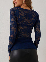 Elegante Damen Spitzenbluse | Luxuriöses Spitzenoberteil