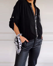 Julia | Modisches Damen Top casual elegant mit funkelnden Details