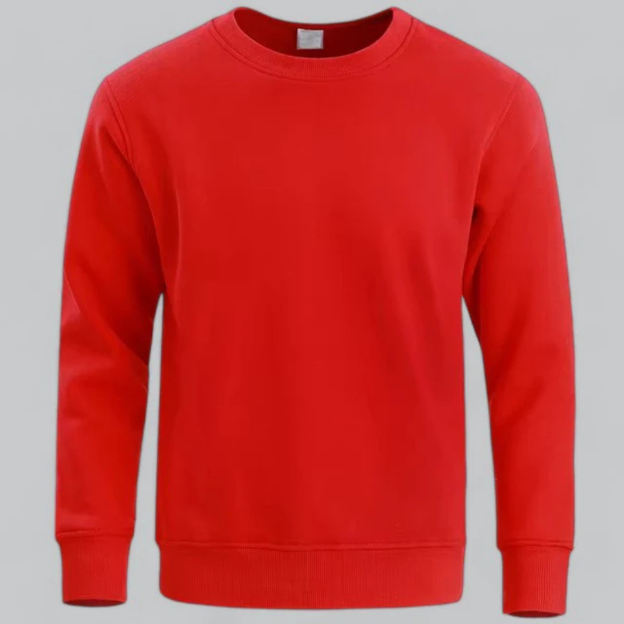 Herren Rundhals-Sweatshirt Mit Langen Ärmeln | Lässig