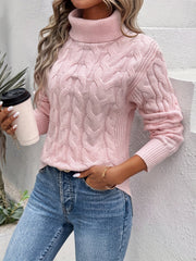 Damen Gemütlich Strickpullover | Rollkragen