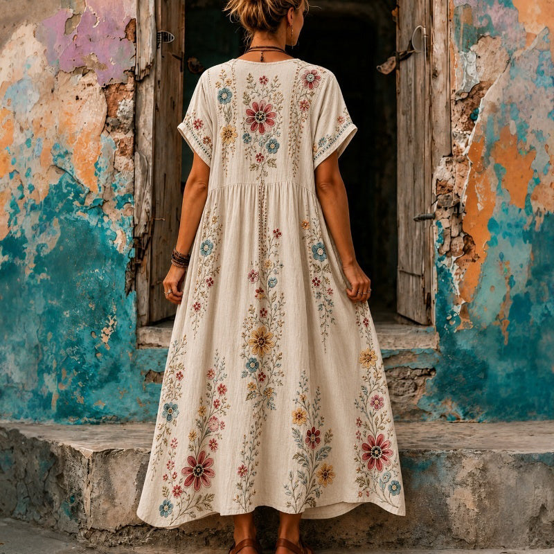 Emalia | Fließendes Blumenkleid mit lockerer Passform
