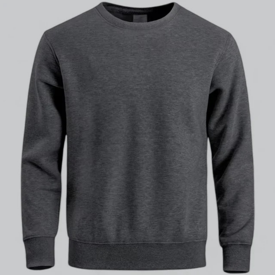 Herren Rundhals-Sweatshirt Mit Langen Ärmeln | Lässig
