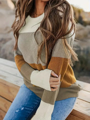 Bettina | Bunter Color-Block Crewneck Pullover