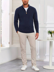 Yedidya - Lässiger Langarm Strick Pullover