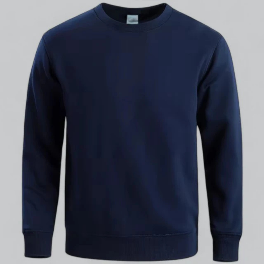 Herren Rundhals-Sweatshirt Mit Langen Ärmeln | Lässig
